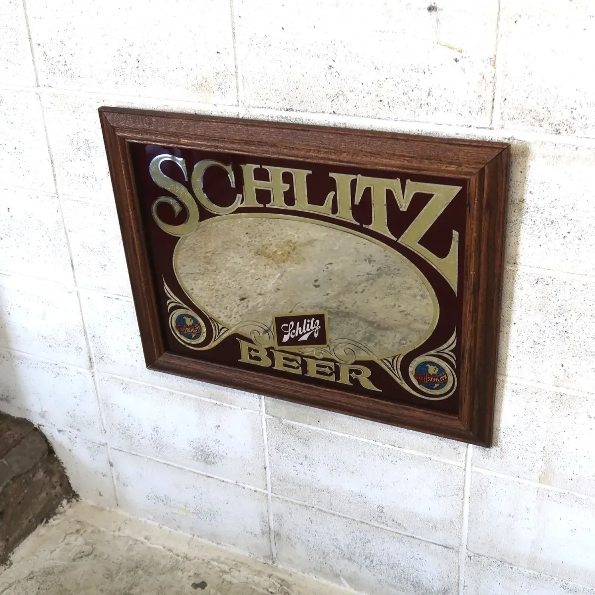 Schlitz ビンテージ パブミラー