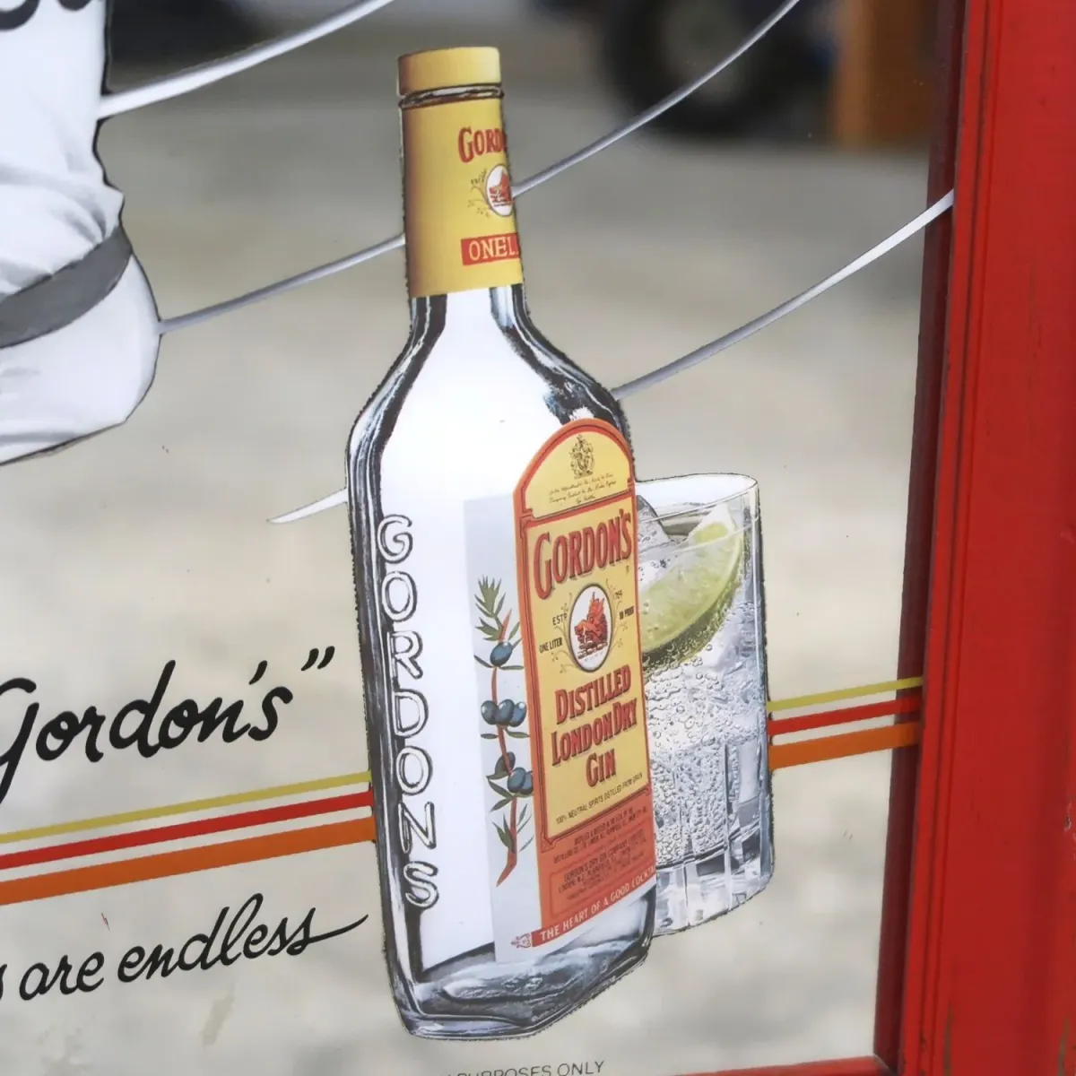 GORDON'S LONDON DRY GIN ビンテージ パブミラー