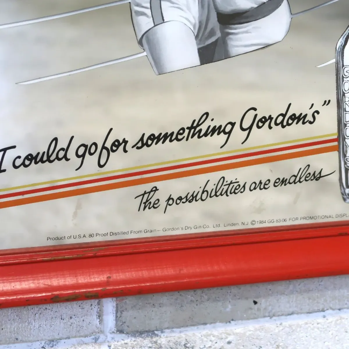 GORDON'S LONDON DRY GIN ビンテージ パブミラー