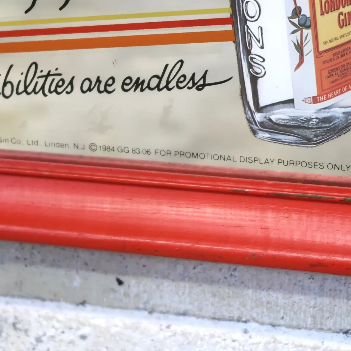 GORDON'S LONDON DRY GIN ビンテージ パブミラー