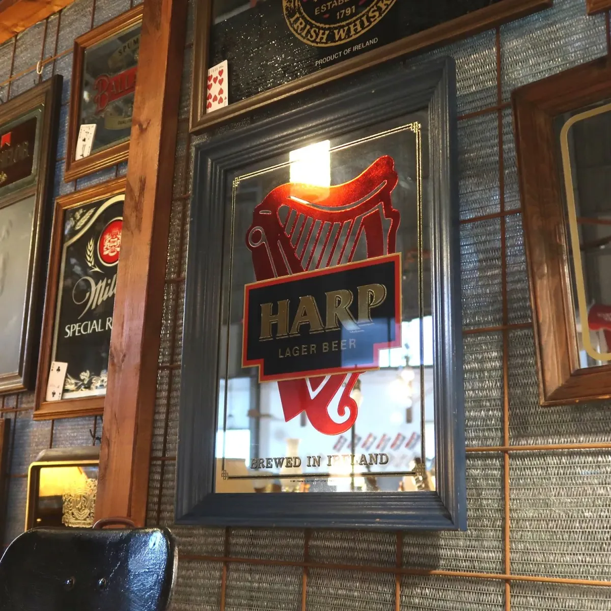 HARP LAGER BEER ビンテージ パブミラー