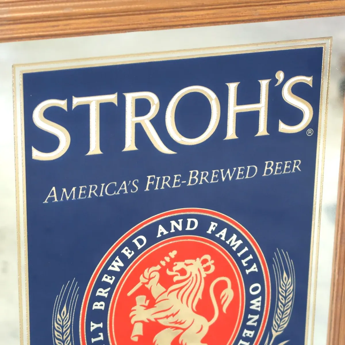 STROH'S ビンテージ パブミラー