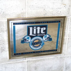 SUPER BOWL×Miller Lite ビンテージ パブミラー