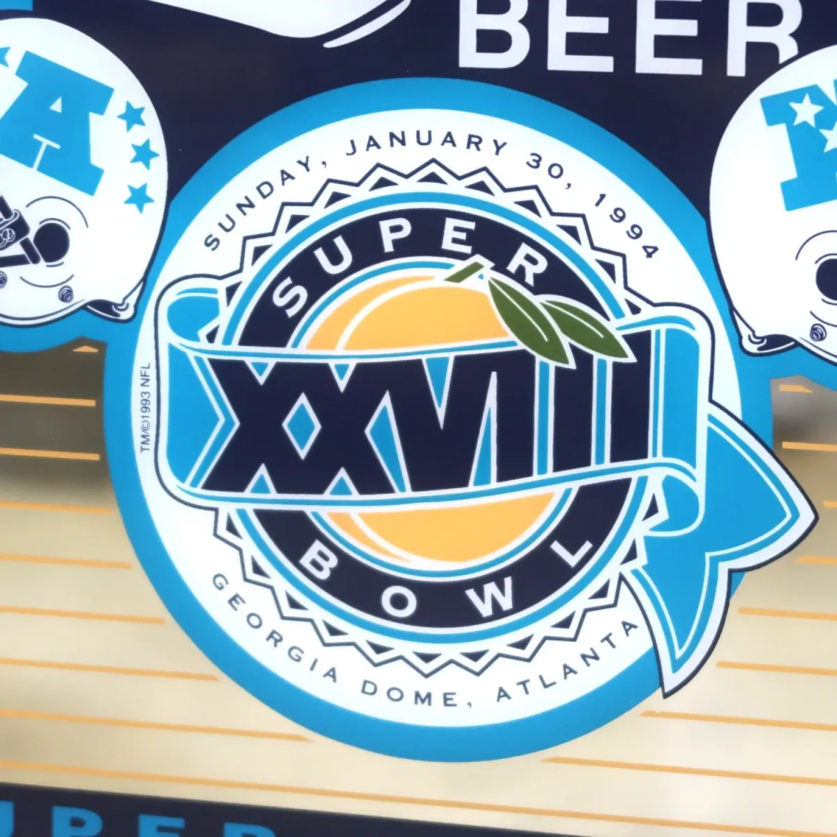 SUPER BOWL×Miller Lite ビンテージ パブミラー