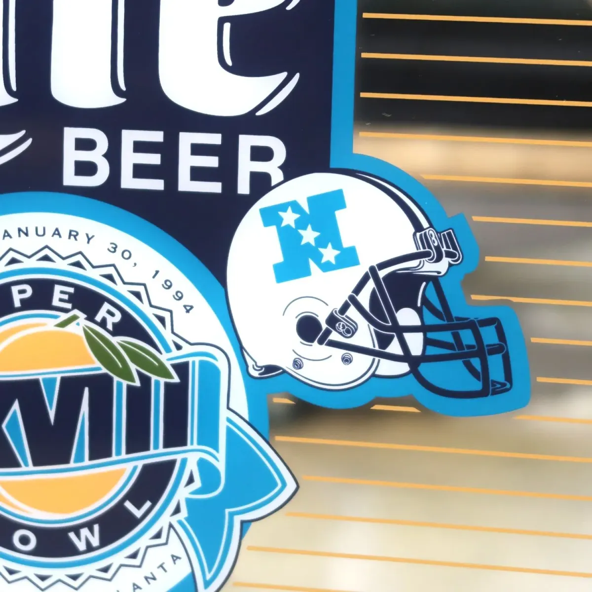 SUPER BOWL×Miller Lite ビンテージ パブミラー
