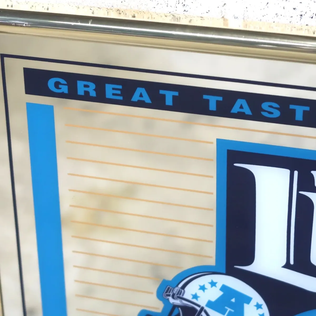 SUPER BOWL×Miller Lite ビンテージ パブミラー