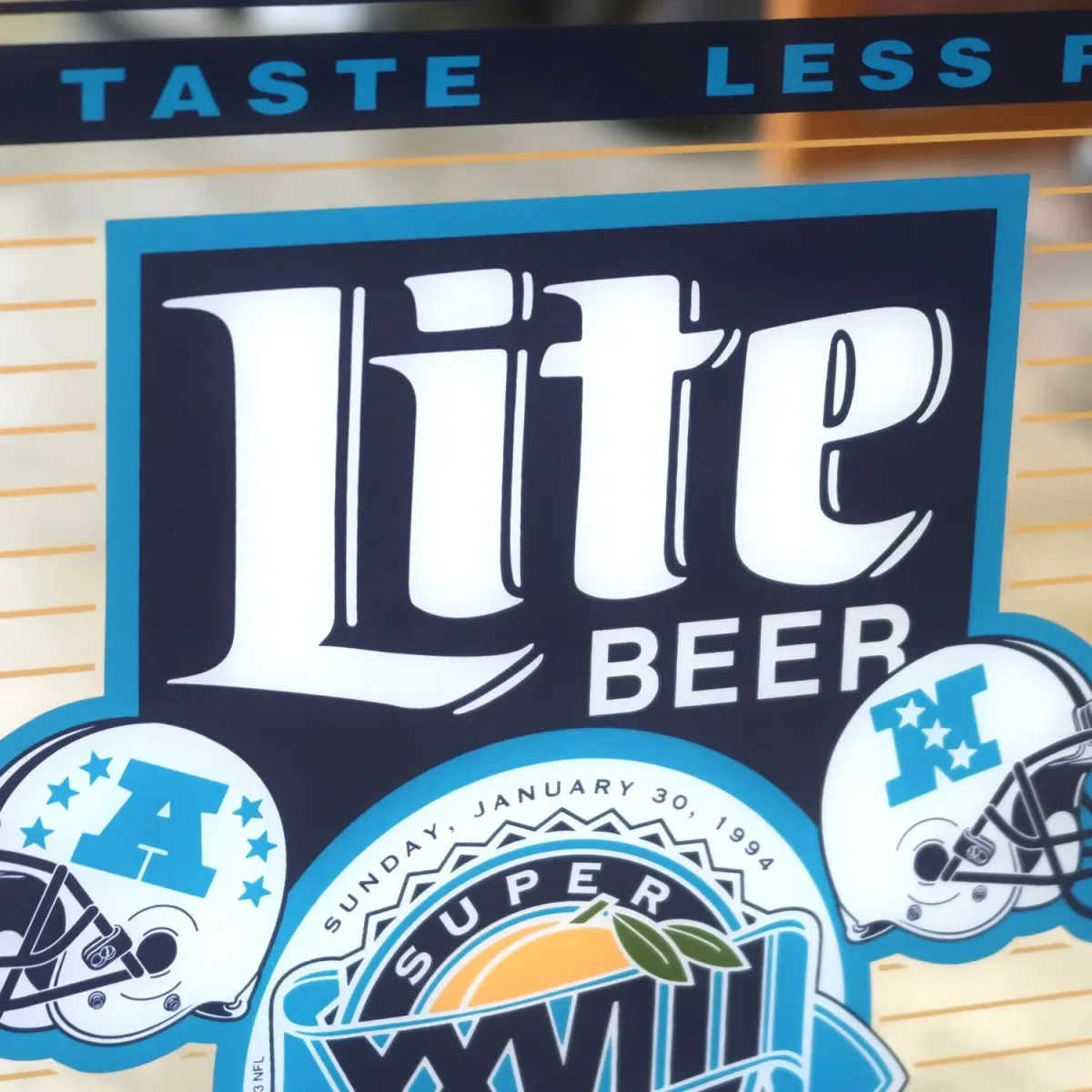 SUPER BOWL×Miller Lite ビンテージ パブミラー