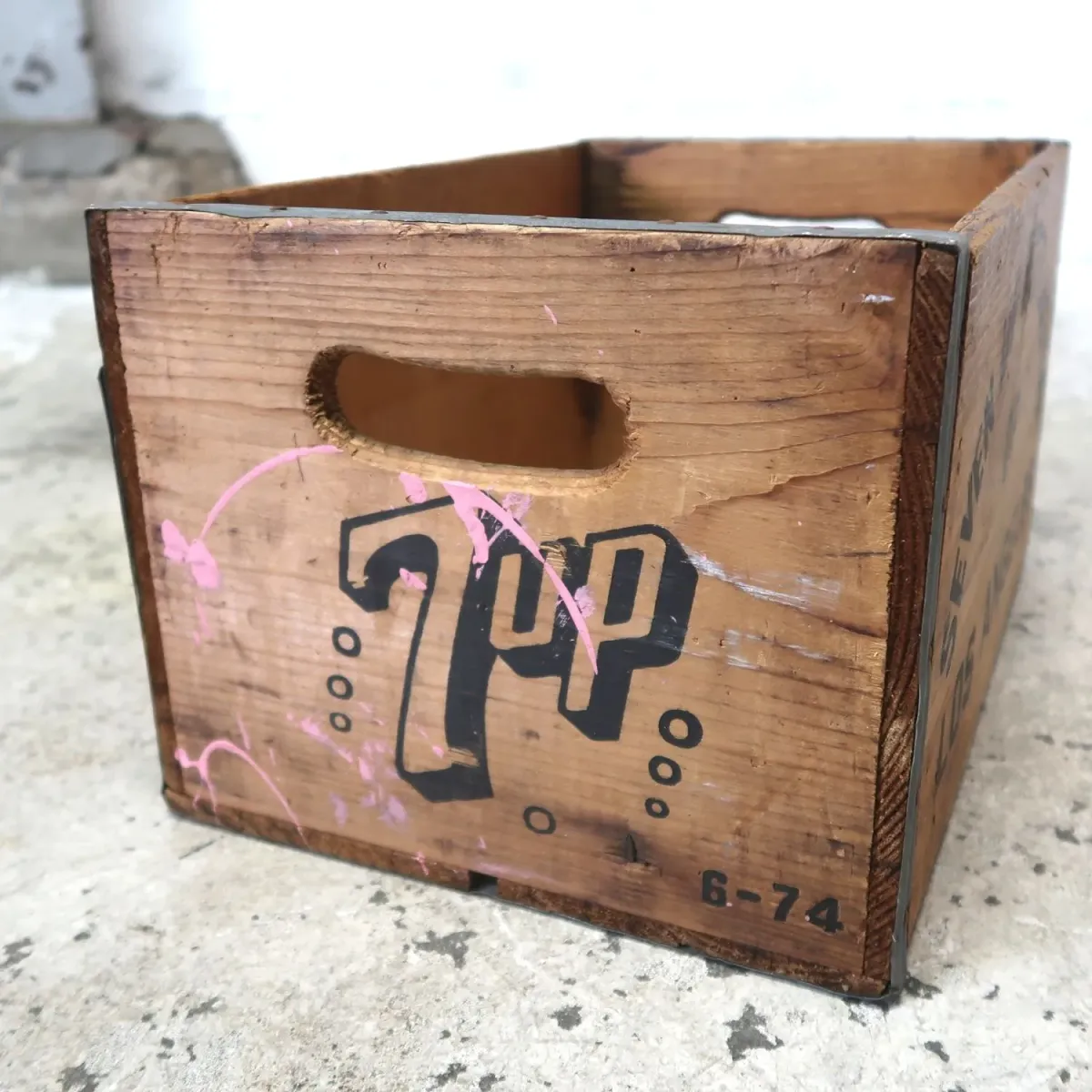 7up ビンテージ ウッドボックス