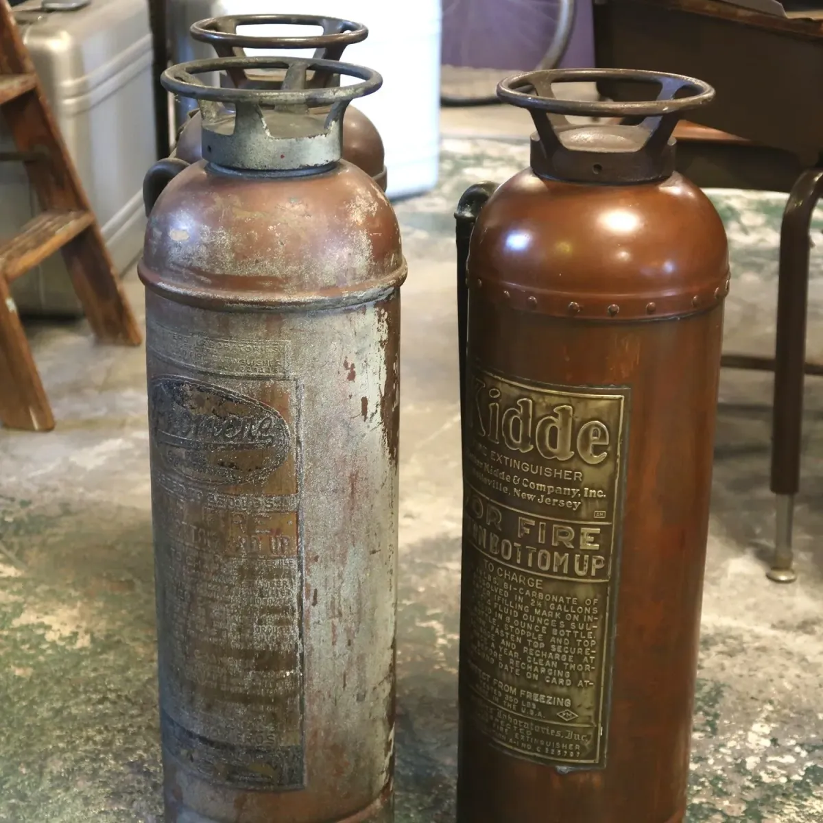 ビンテージ 消火器 銅×真鍮