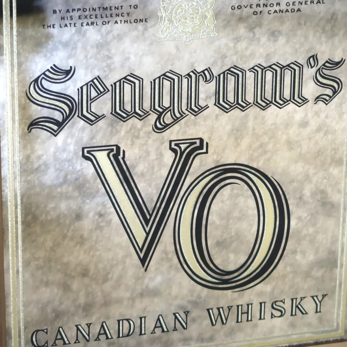 Seagram's VO ビンテージ パブミラー