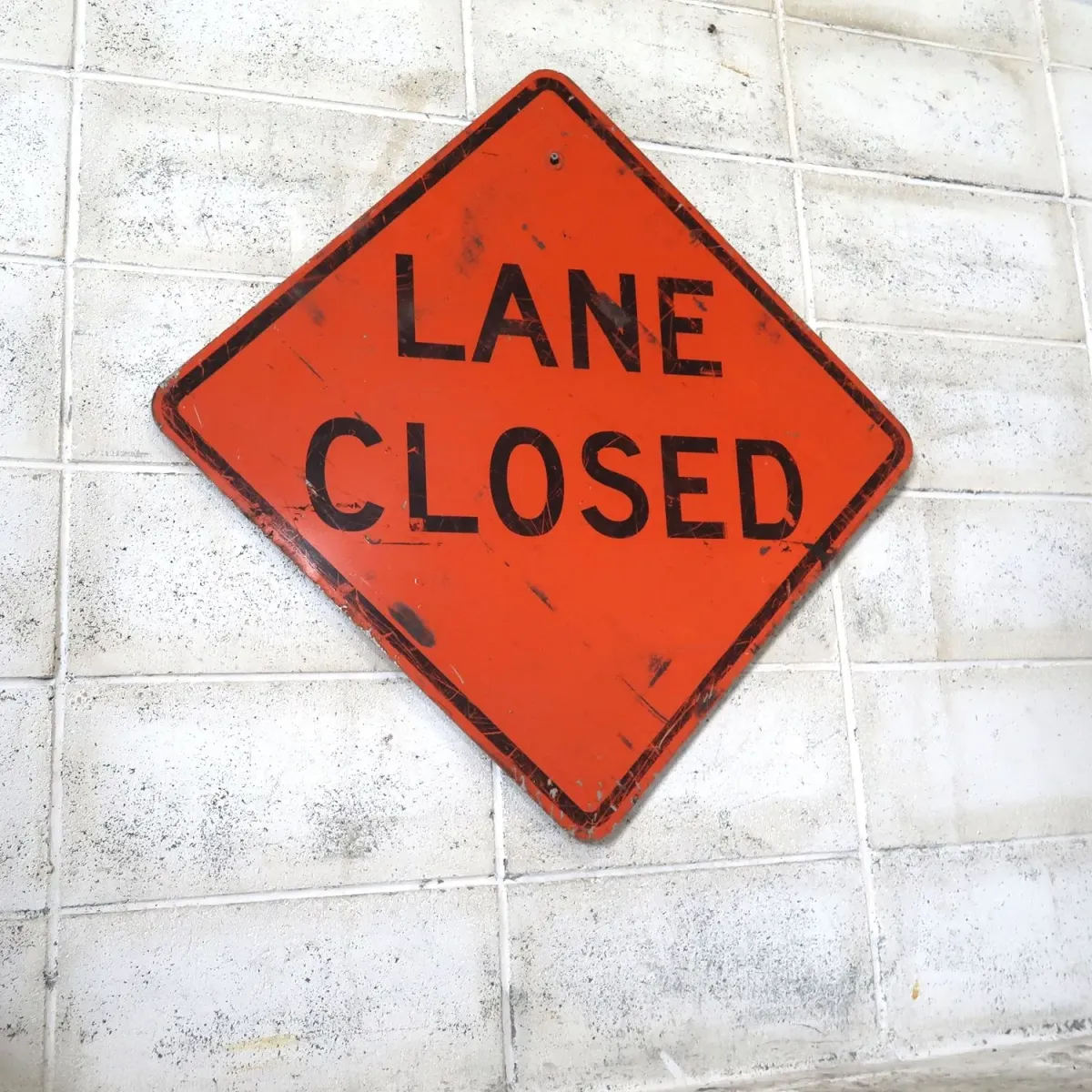 LANE CLOSED ビンテージ ロードサイン