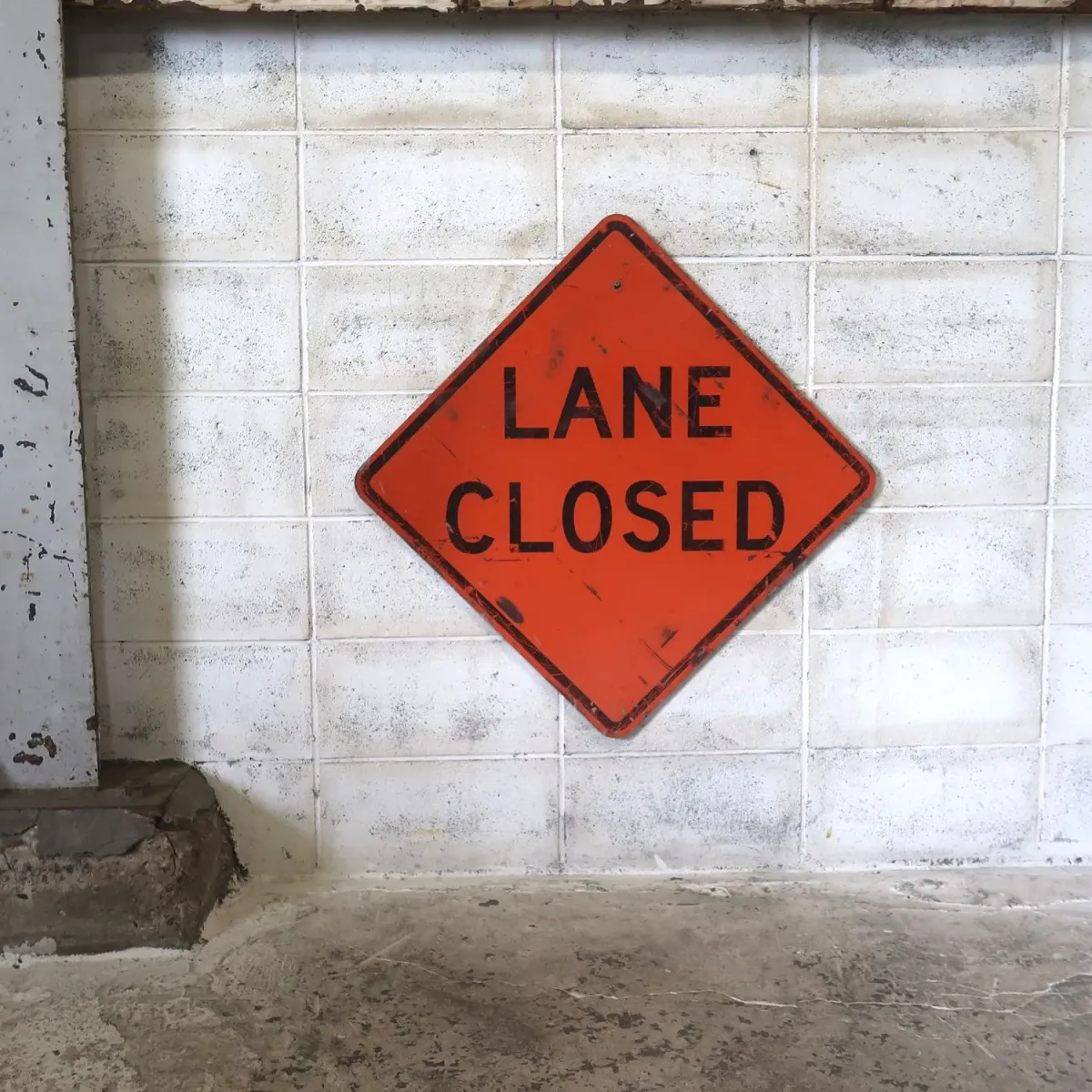 LANE CLOSED ビンテージ ロードサイン