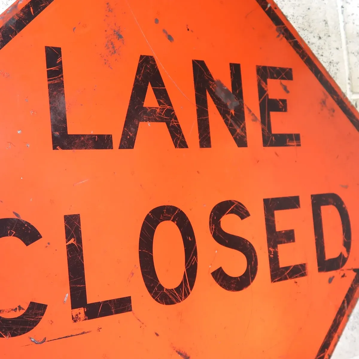 LANE CLOSED ビンテージ ロードサイン