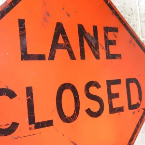 LANE CLOSED ビンテージ ロードサイン