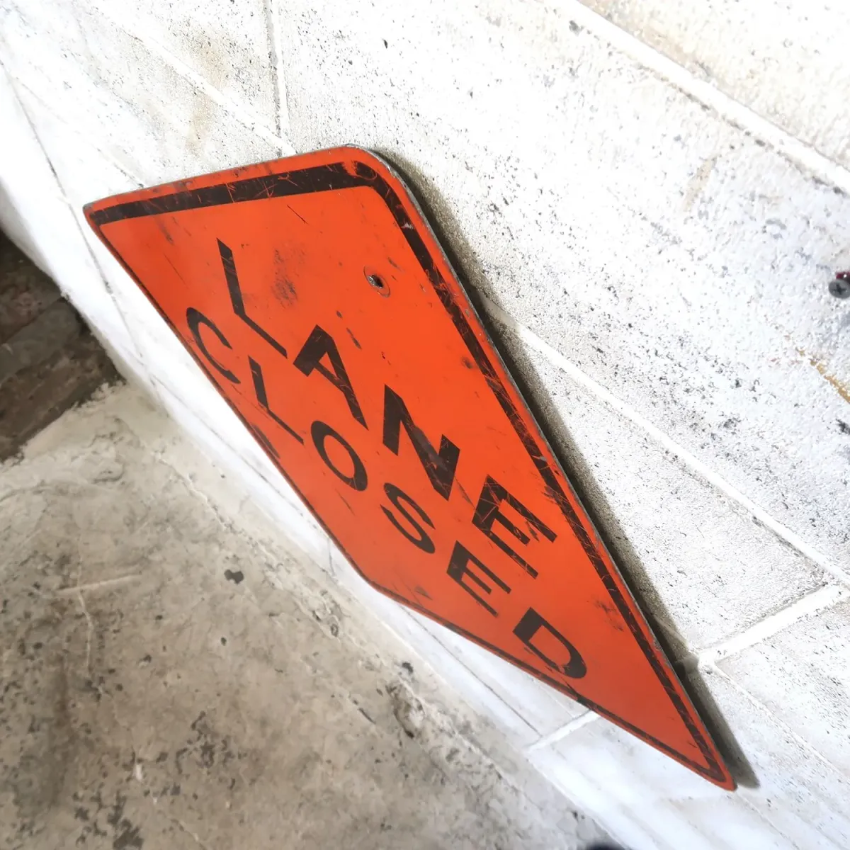 LANE CLOSED ビンテージ ロードサイン