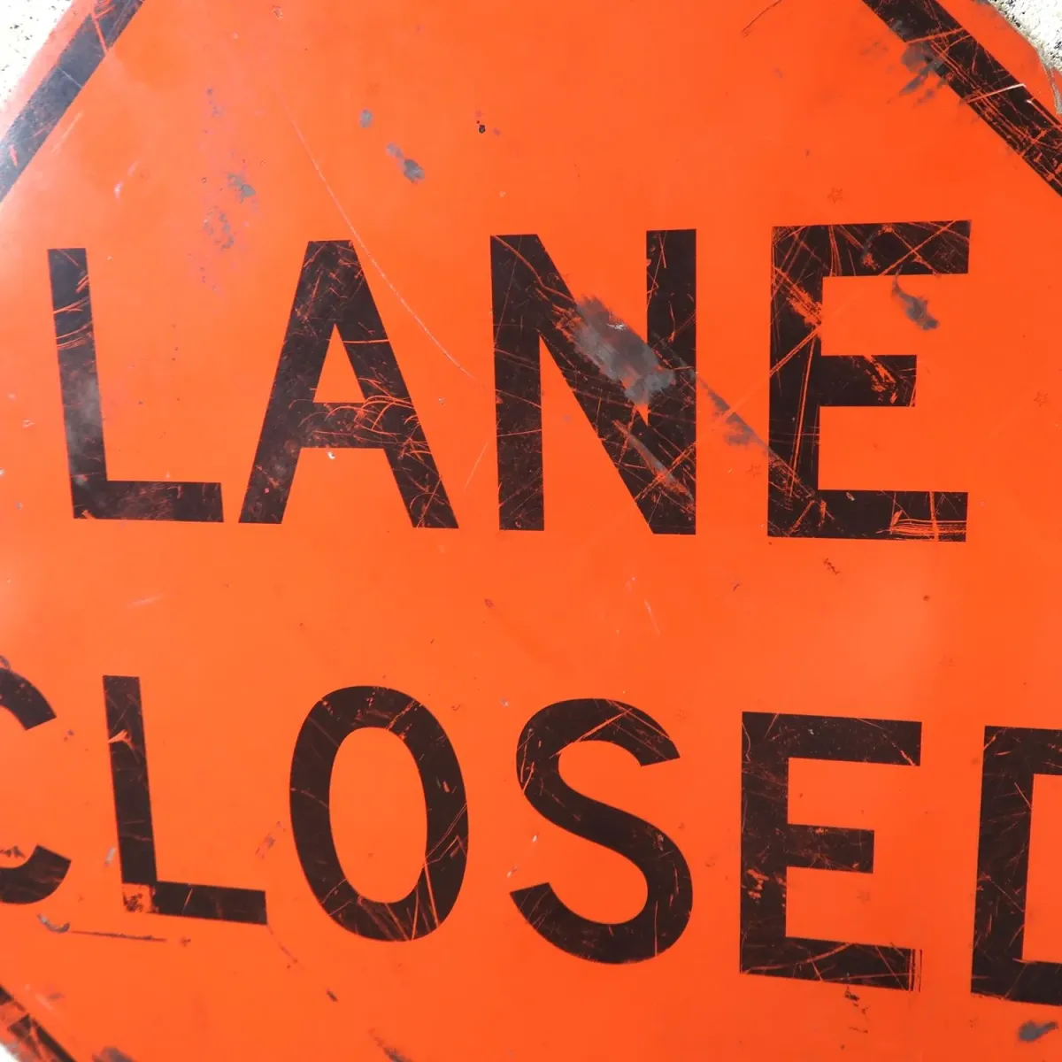 LANE CLOSED ビンテージ ロードサイン