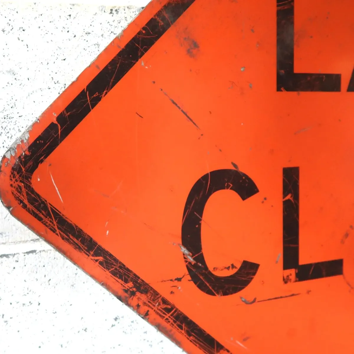 LANE CLOSED ビンテージ ロードサイン