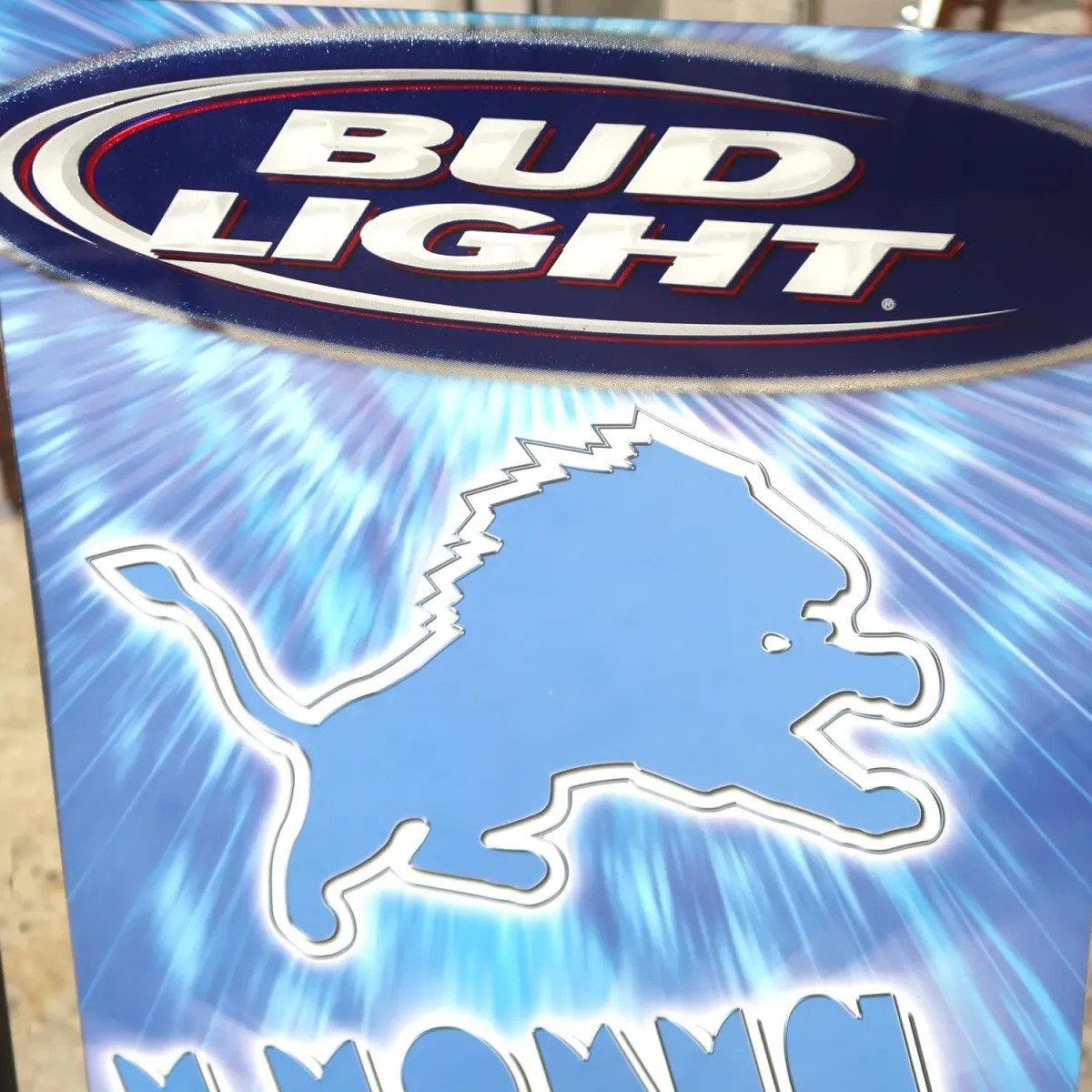 BUD LIGHT×Detroit Lions 大型パブミラー