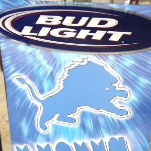 BUD LIGHT×Detroit Lions 大型パブミラー