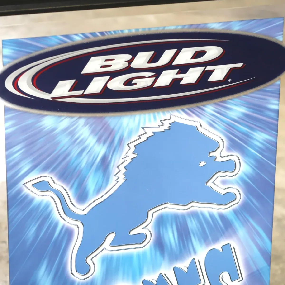BUD LIGHT×Detroit Lions 大型パブミラー