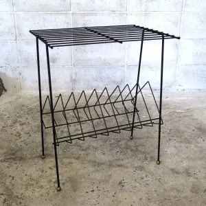 50‘s ビンテージ ワイヤーメタル レコードラック