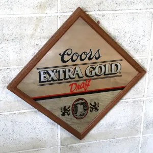 Coors EXTRA GOLD ビンテージ パブミラー