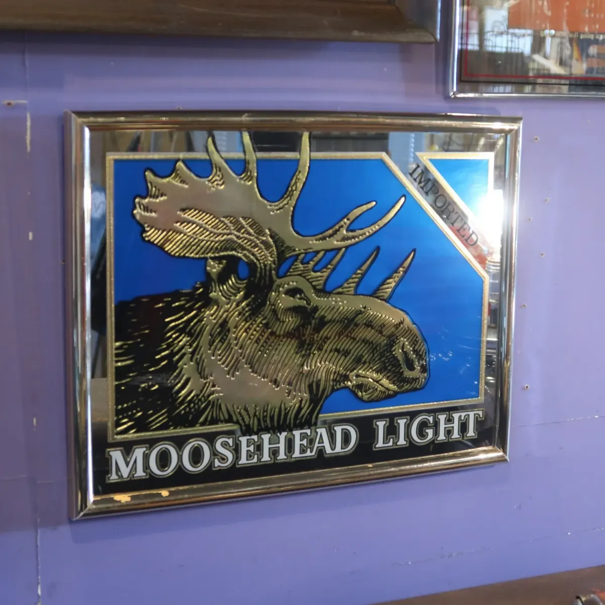 MOOSEHEAD LIGHT ビンテージ パブミラー