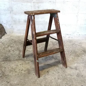 ビンテージ ウッドステップラダー