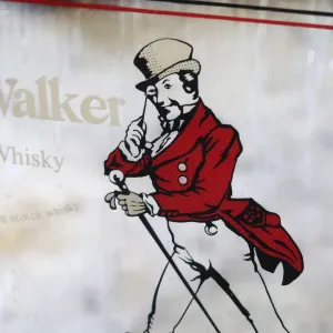 Johnnie Walker ビンテージ パブミラー