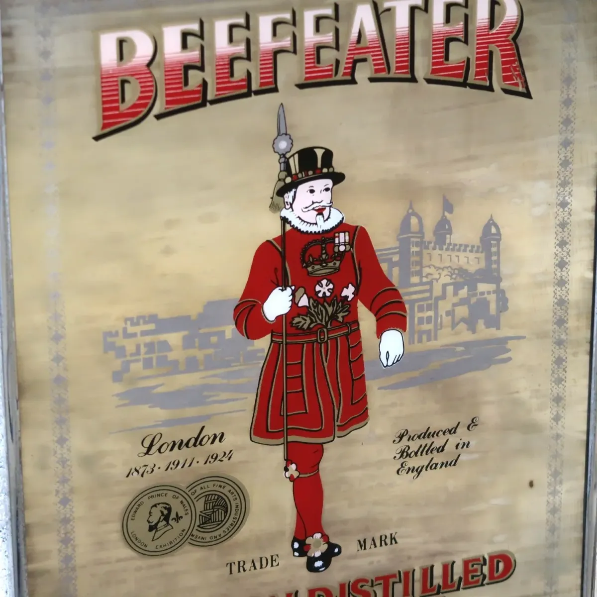 BEEFEATER ビンテージ パブミラー