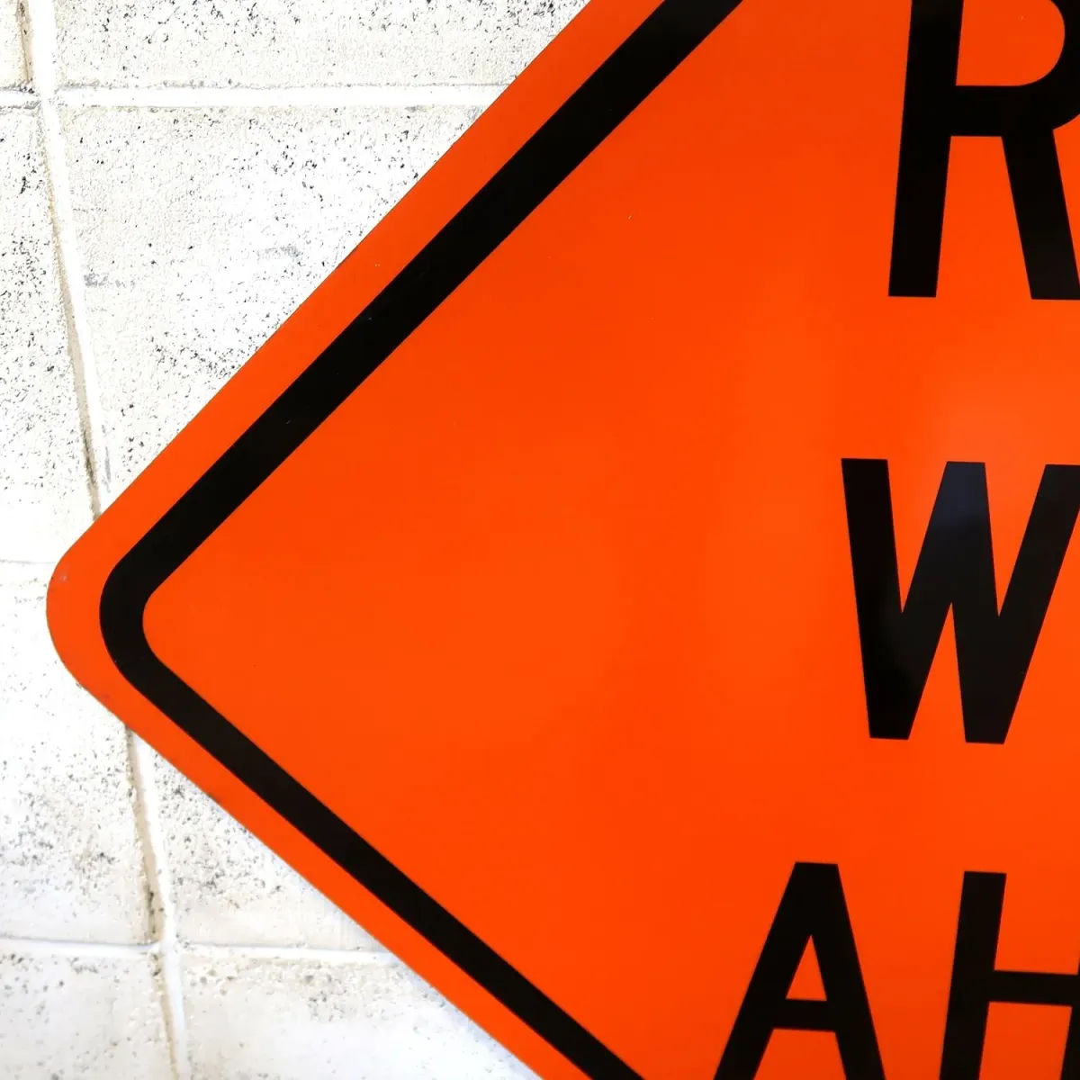 ROAD WORK AHEAD 大型ロードサイン
