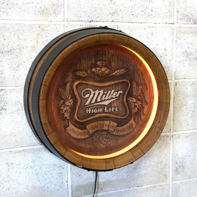 Miller HIGH LIFE ビンテージ 立体バレル ライトサイン