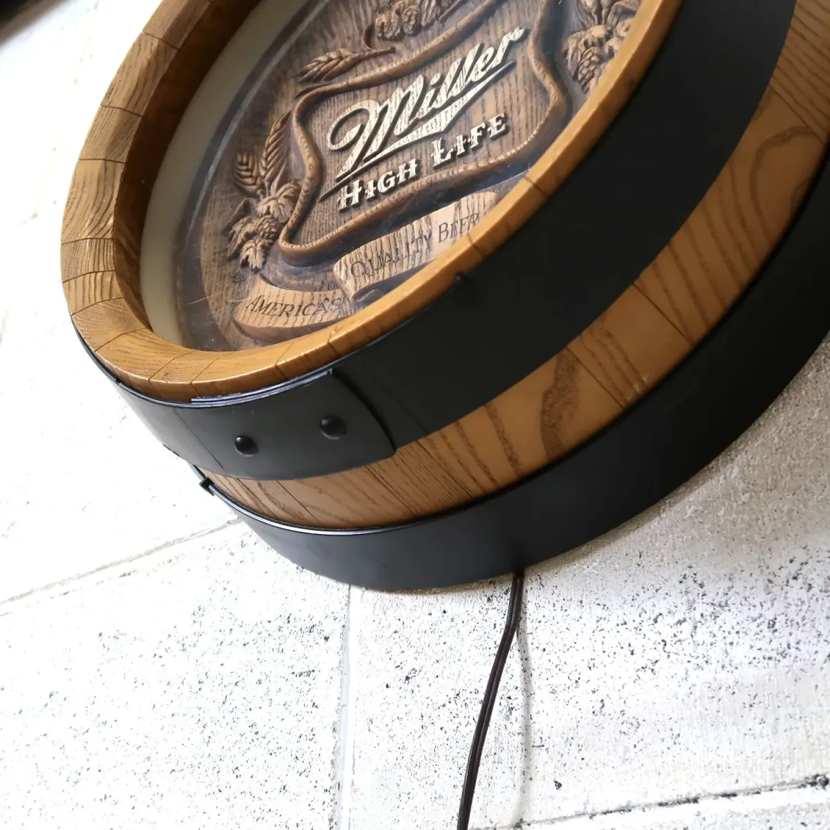 Miller HIGH LIFE ビンテージ 立体バレル ライトサイン