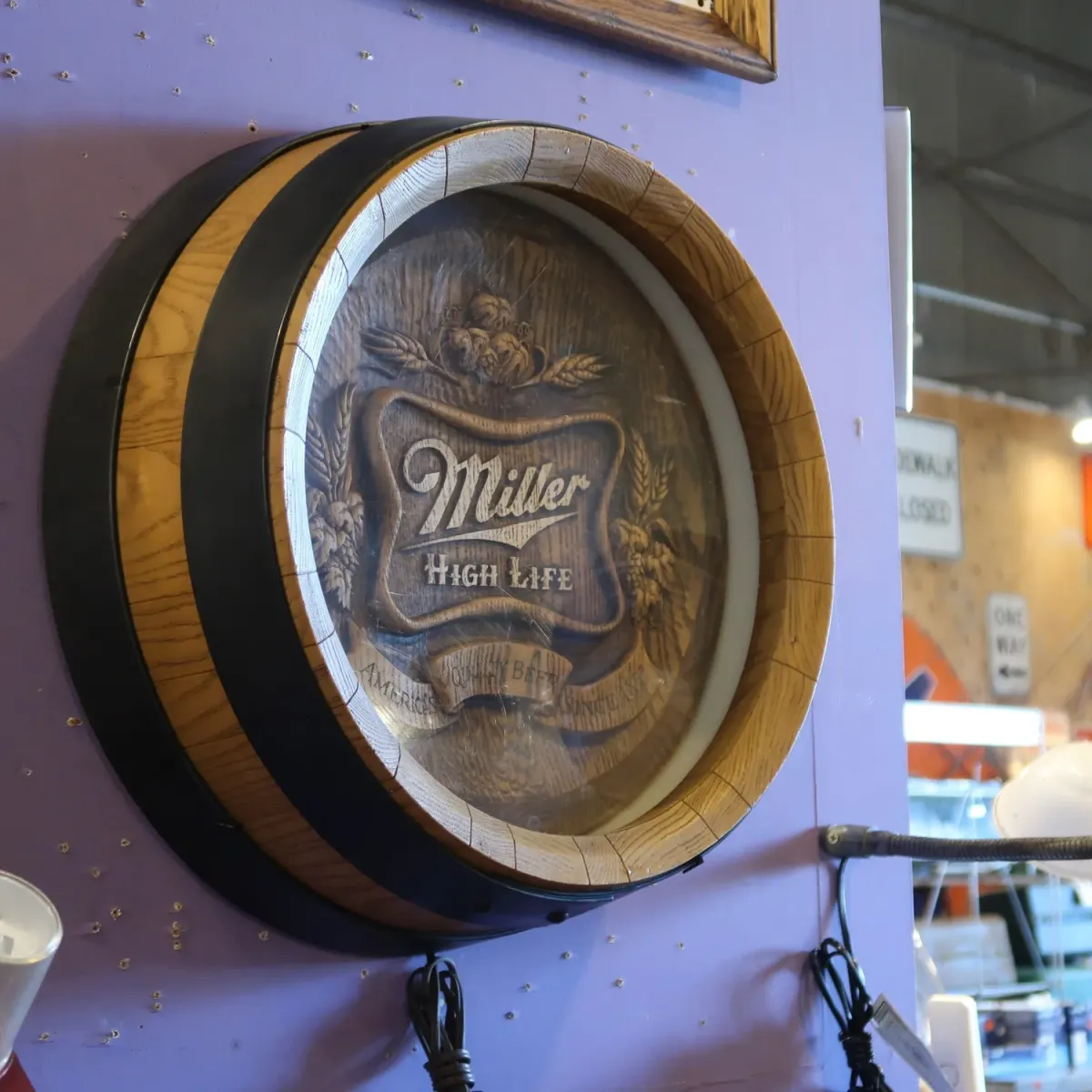 Miller HIGH LIFE ビンテージ 立体バレル ライトサイン