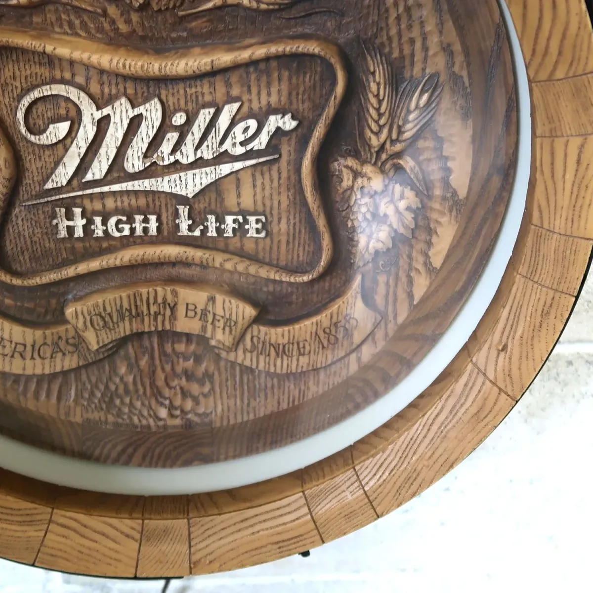 Miller HIGH LIFE ビンテージ 立体バレル ライトサイン