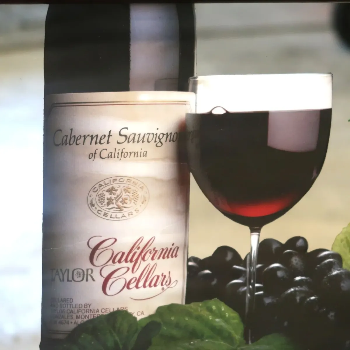 Taylor California Cellars ビンテージ パブミラー