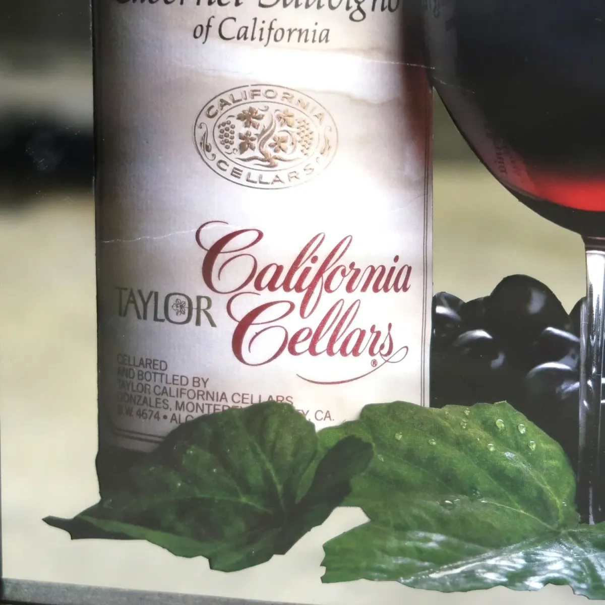 Taylor California Cellars ビンテージ パブミラー