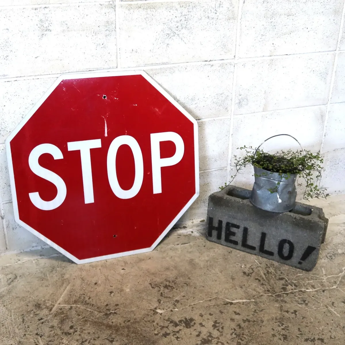 STOP ビンテージ ロードサイン