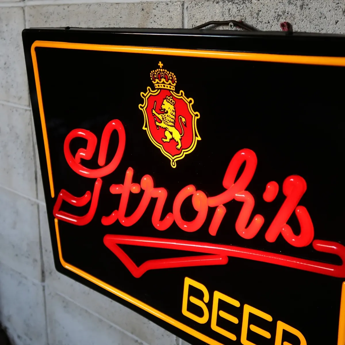 Stroh's BEER ビンテージ ネオンデザイン ライトサイン
