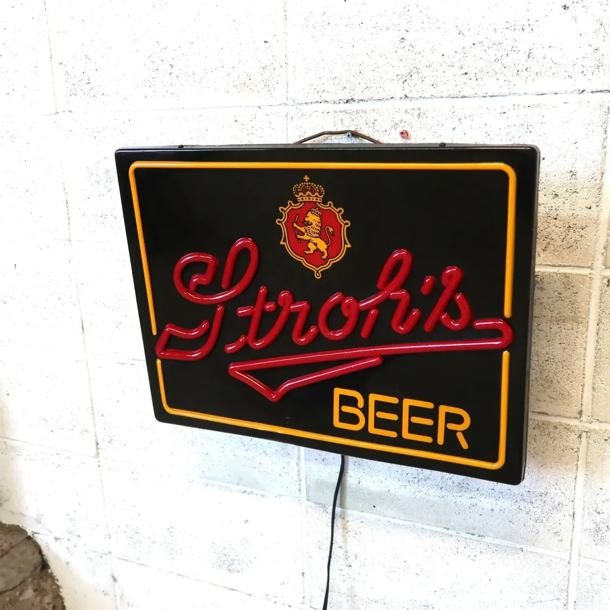Stroh's BEER ビンテージ ネオンデザイン ライトサイン
