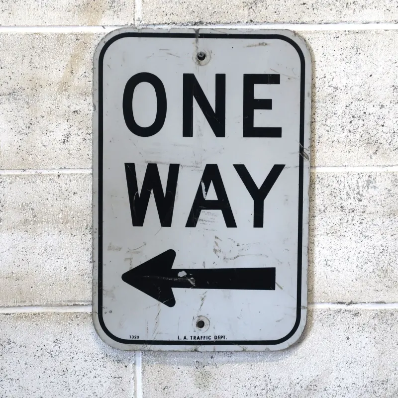 ビンテージ ロードサイン ONE WAY