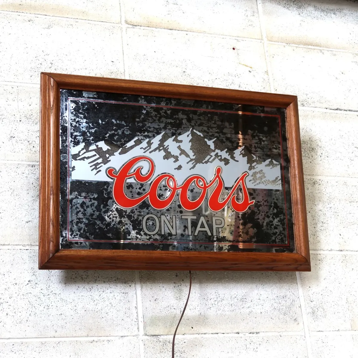 Coors ビンテージ ライトサインパブミラー