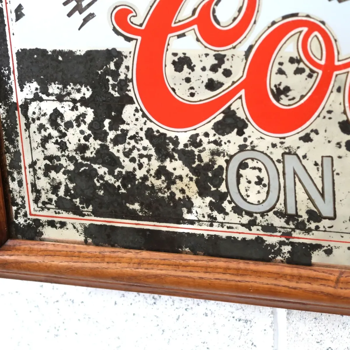 Coors ビンテージ ライトサインパブミラー