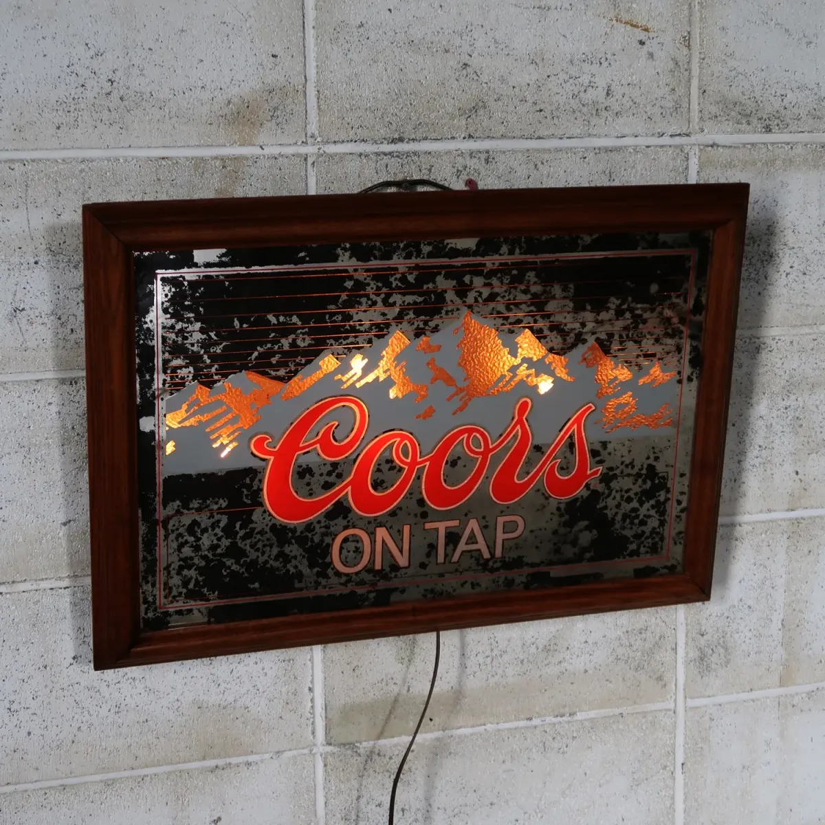 Coors ビンテージ ライトサインパブミラー