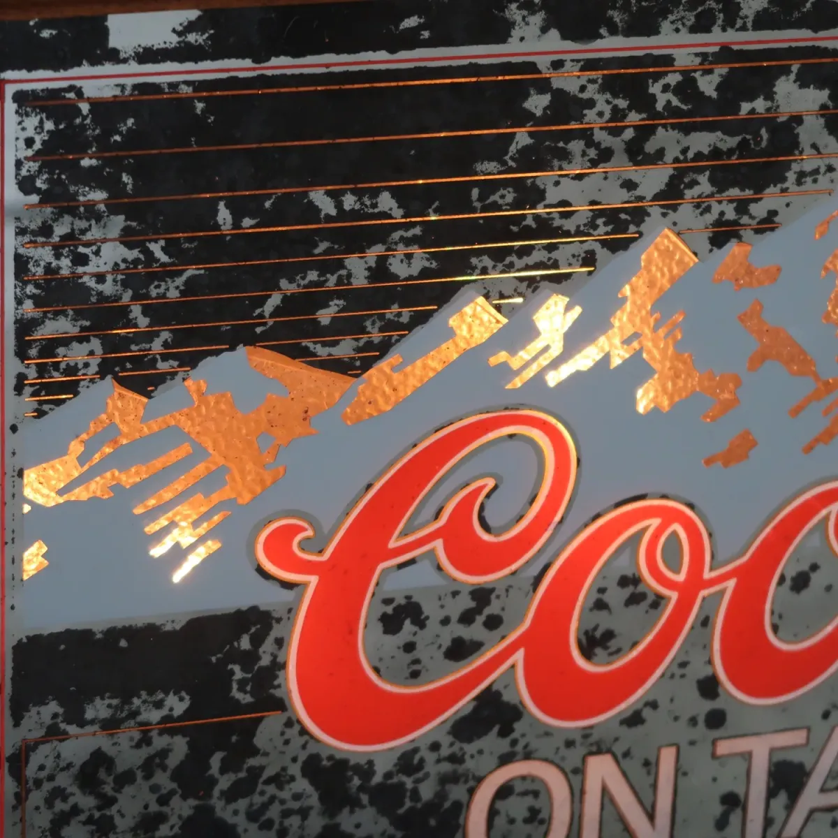 Coors ビンテージ ライトサインパブミラー