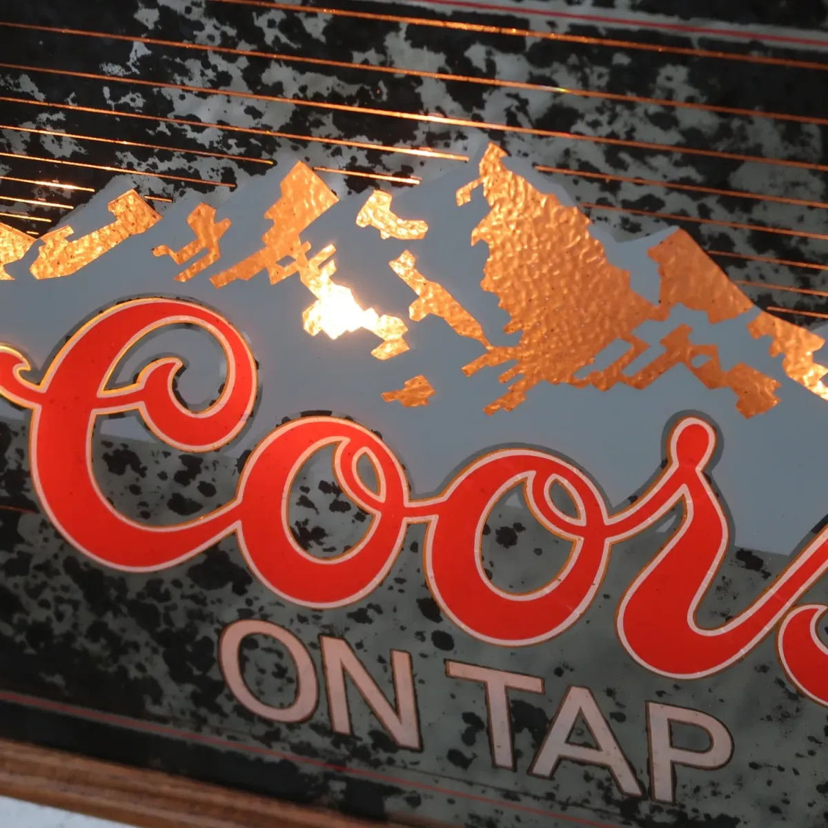 Coors ビンテージ ライトサインパブミラー