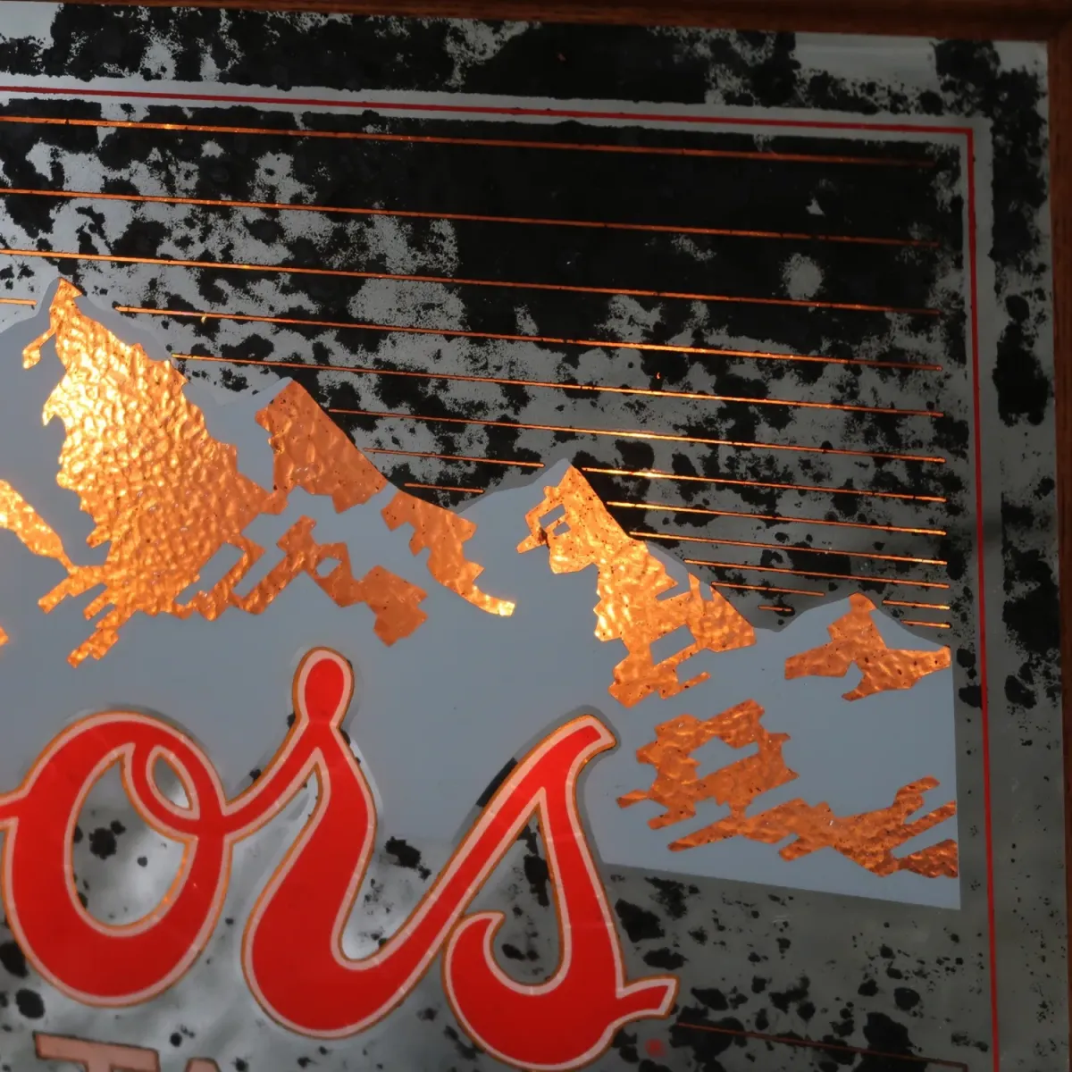 Coors ビンテージ ライトサインパブミラー