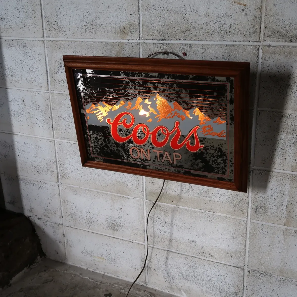 Coors ビンテージ ライトサインパブミラー