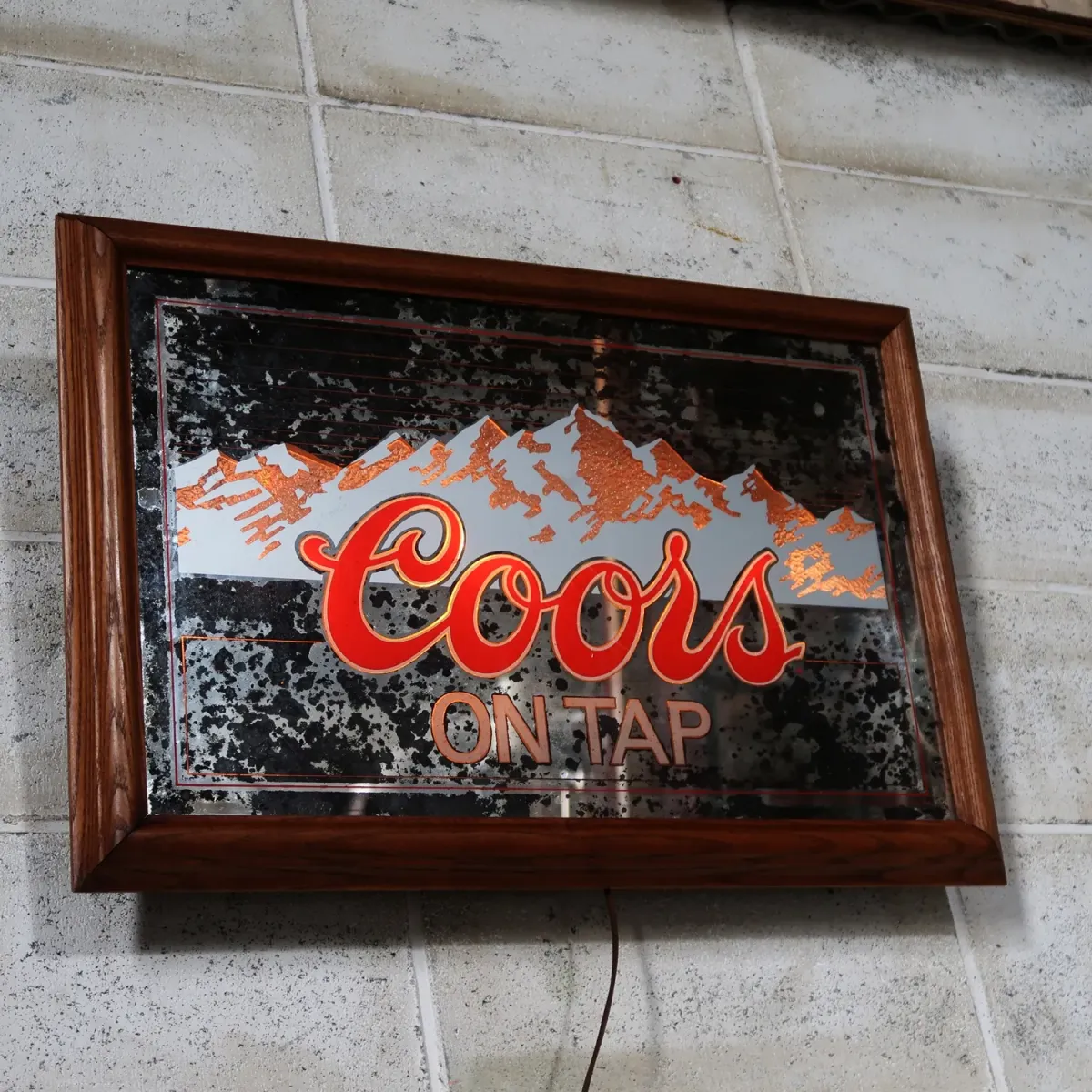 Coors ビンテージ ライトサインパブミラー