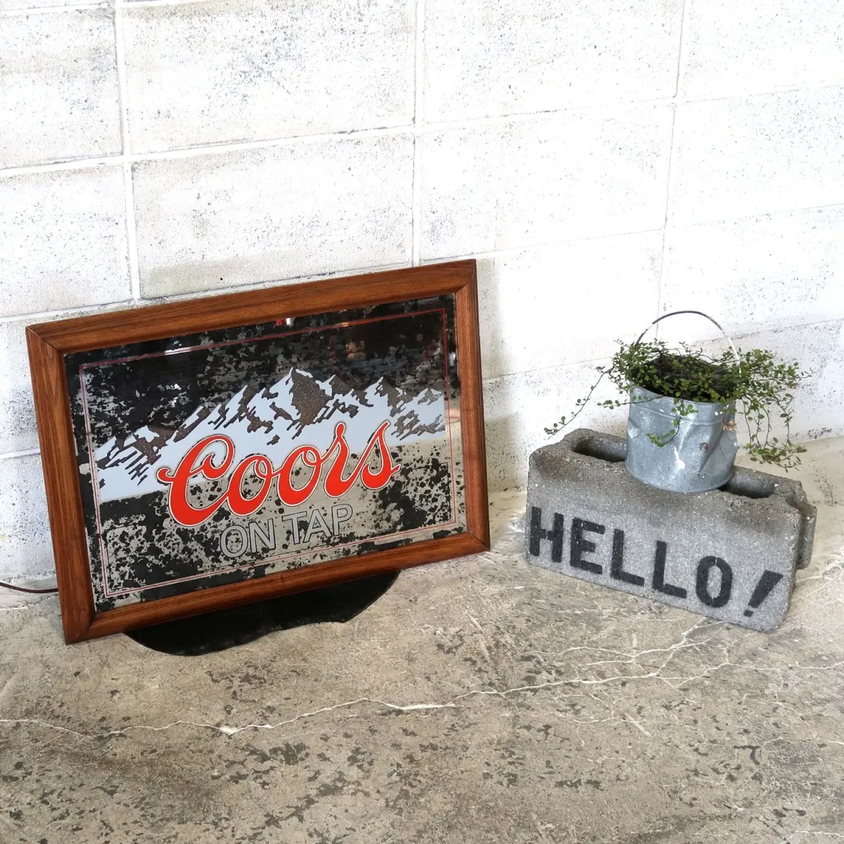 Coors ビンテージ ライトサインパブミラー
